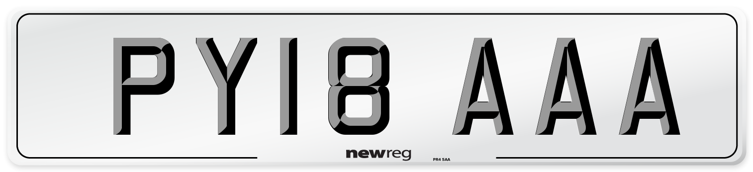 PY18 AAA Number Plate from New Reg